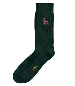 Polo Ralph Lauren Calzini Bci Combed Cotton-Waffle Crw Dg Embrdr UNISEX Mod. 449958823 WFL DG MBRDR 002 GREEN