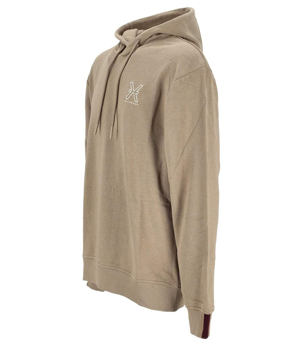 John Richmond Felpa Sweatshirt Itticar Uomo Mod. UMA24003FE Chinchilla