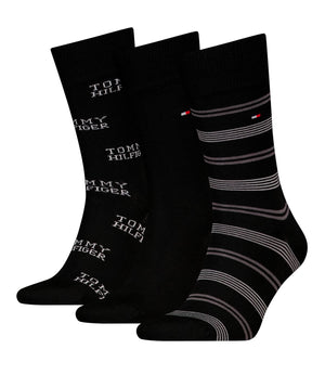 Tommy Hilfiger Calzini Uomo Mod. 701229783 3PACK 002 BLACK