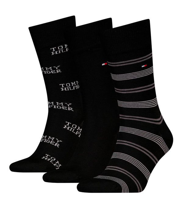 Tommy Hilfiger Calzini Uomo Mod. 701229783 3PACK 002 BLACK