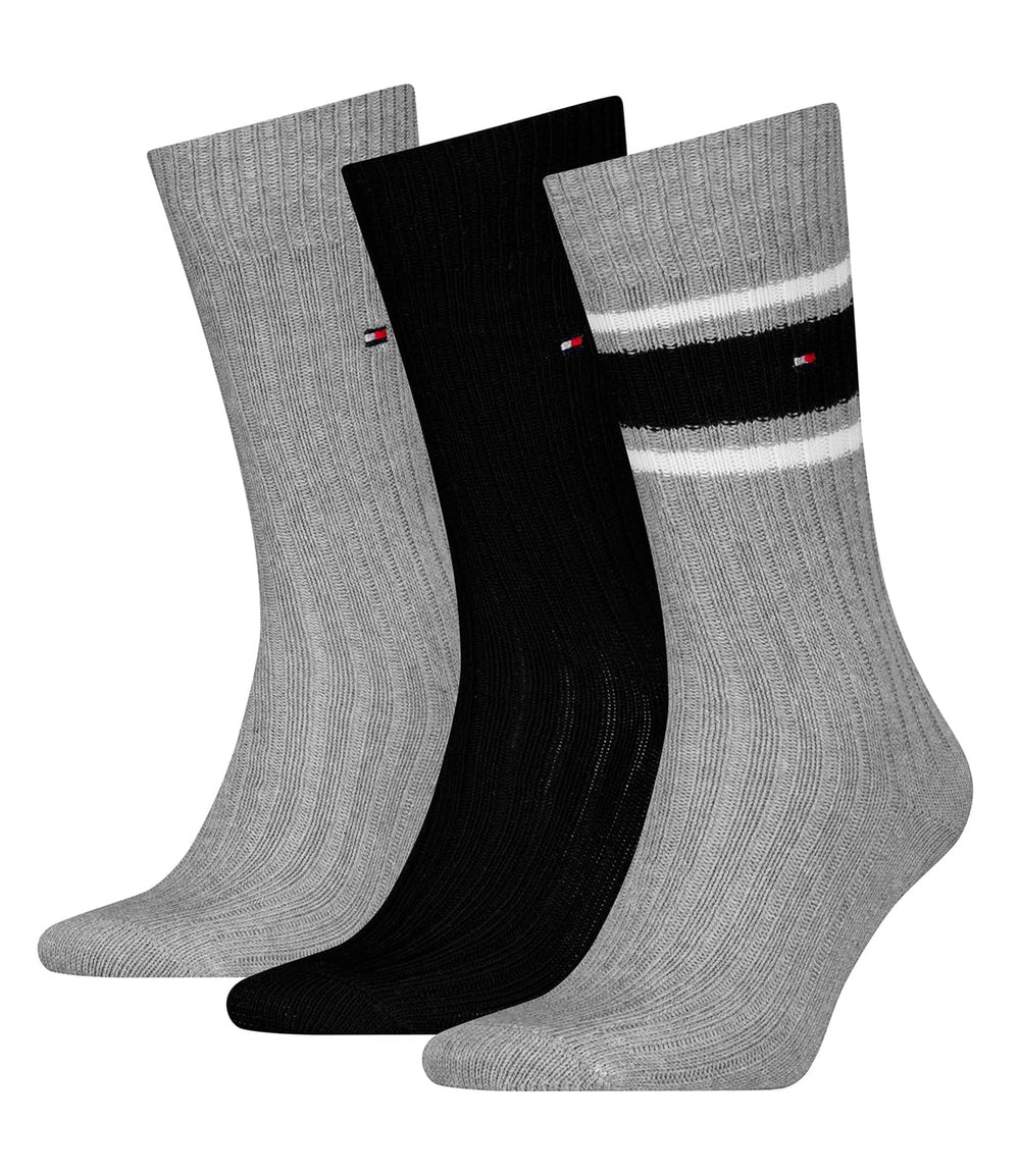 Tommy Hilfiger Calzini Uomo Mod. 701229786 3PACK 002 BLACK