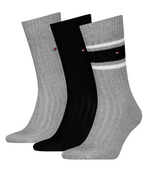 Tommy Hilfiger Calzini Uomo Mod. 701229786 3PACK 002 BLACK