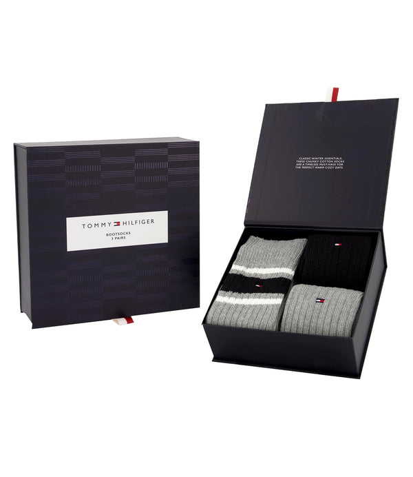 Tommy Hilfiger Calzini Uomo Mod. 701229786 3PACK 002 BLACK