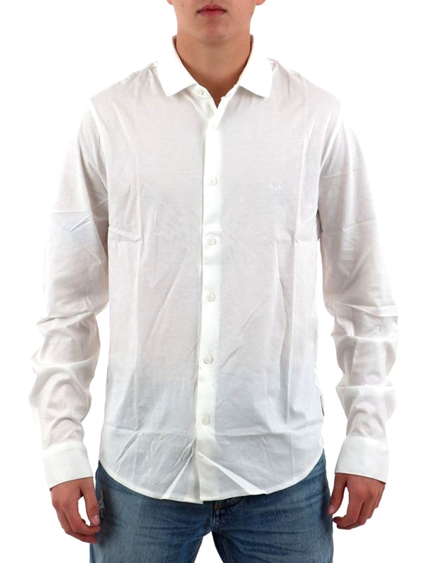 A|X Armani Exchange Camicia Manica Lunga Uomo Mod. XM000497 AF10364 U0009 Bianco