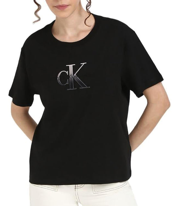 Calvin Klein Jeans T-shirt Donna Mod. J20J224798 BEH Nero