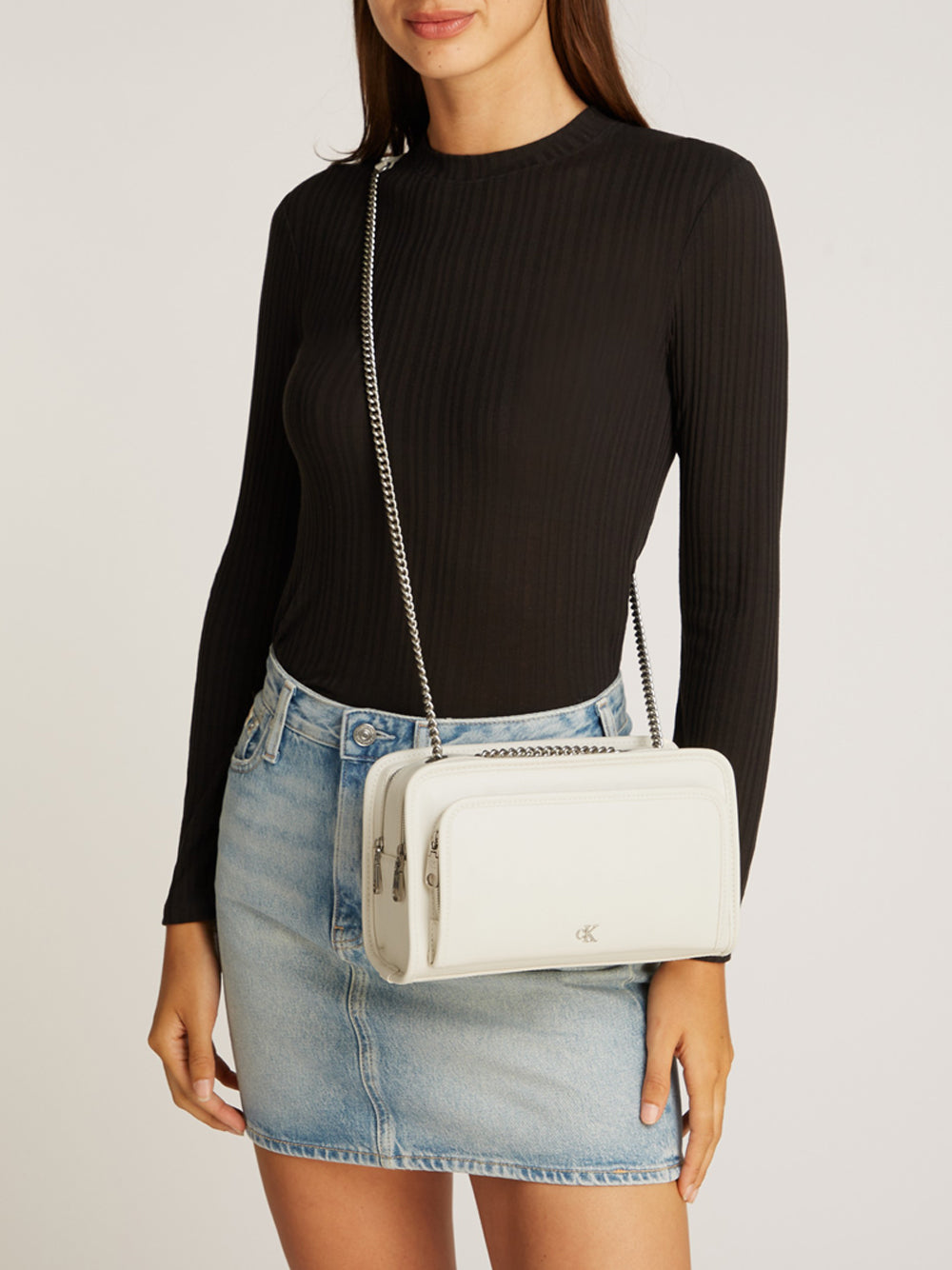 Calvin Klein Jeans Borsa Donna Mod. K60K613046 YAS WHITE