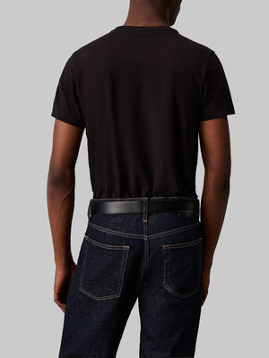 Calvin Klein T-shirt Stretch Slim Fit T-S Uomo Mod. K10K112724 BEH Ck Black