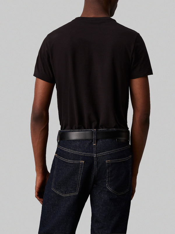 Calvin Klein T-shirt Stretch Slim Fit T-S Uomo Mod. K10K112724 BEH Ck Black