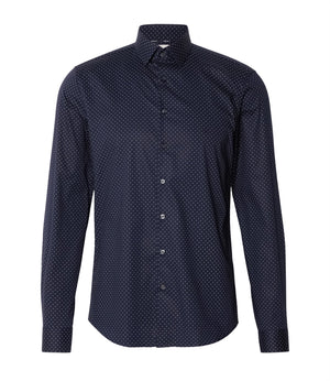 Calvin Klein Camicia maniche Lunghe Uomo Mod. K10K113846 MICRO CHW Blu
