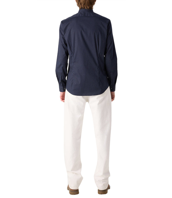 Calvin Klein Camicia maniche Lunghe Uomo Mod. K10K113846 MICRO CHW Blu