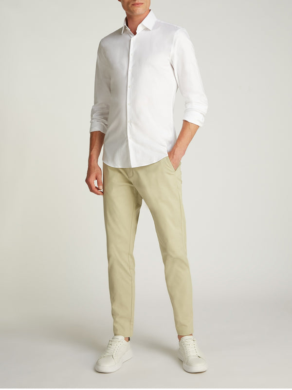 Calvin Klein Camicia m/l Uomo Mod. K10K114326 MICRO YAF WHITE