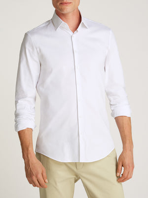 Calvin Klein Camicia m/l Uomo Mod. K10K114326 MICRO YAF WHITE