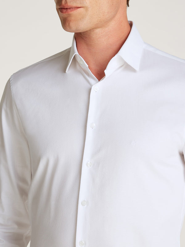 Calvin Klein Camicia m/l Uomo Mod. K10K114326 MICRO YAF WHITE