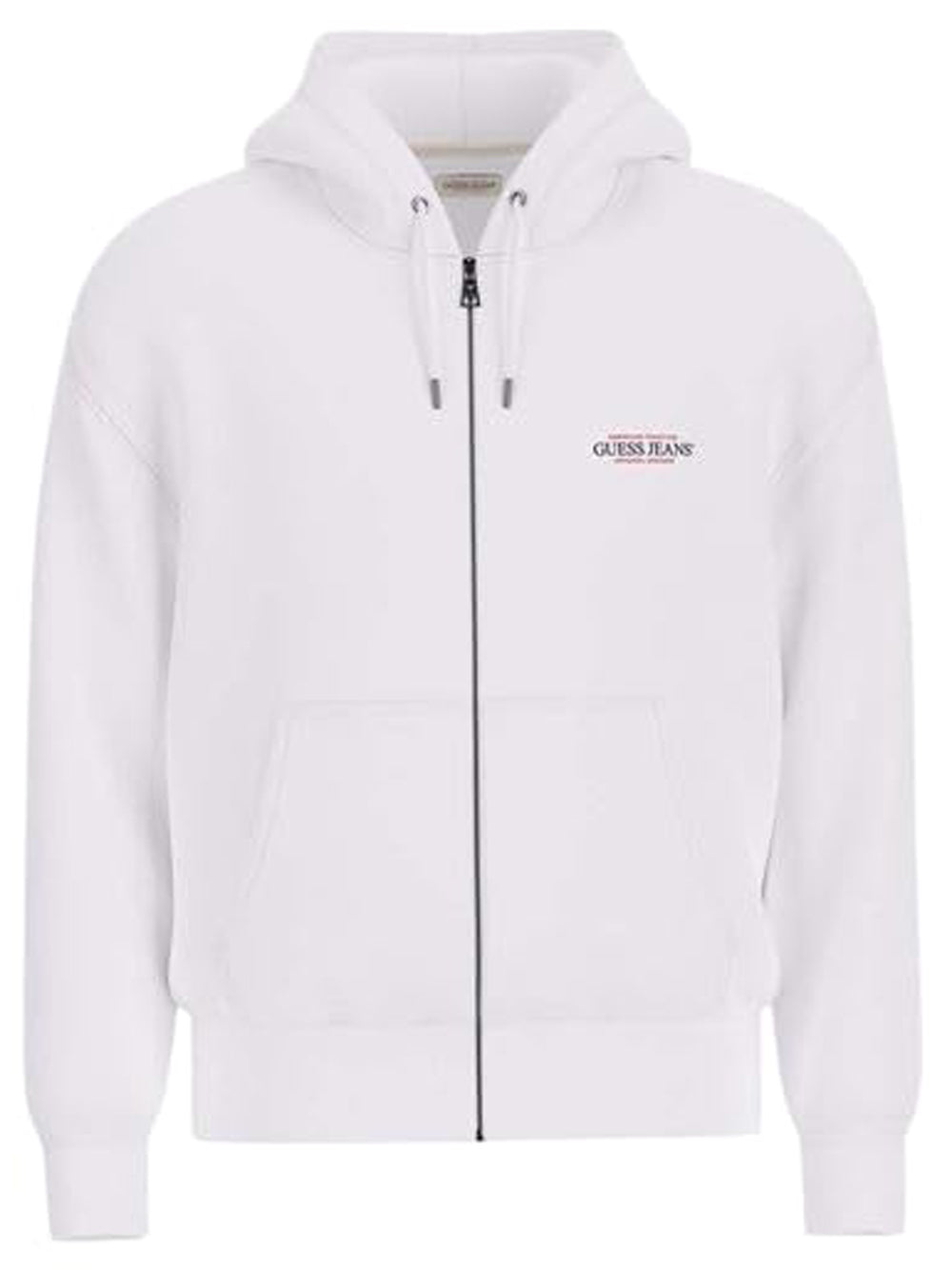 GUESS JEANS Felpa Zip Uomo Mod. M5RQ45 KCPR1 G011 WHITE