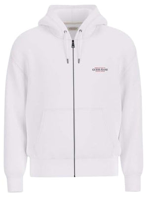 GUESS JEANS Felpa Zip Uomo Mod. M5RQ45 KCPR1 G011 WHITE