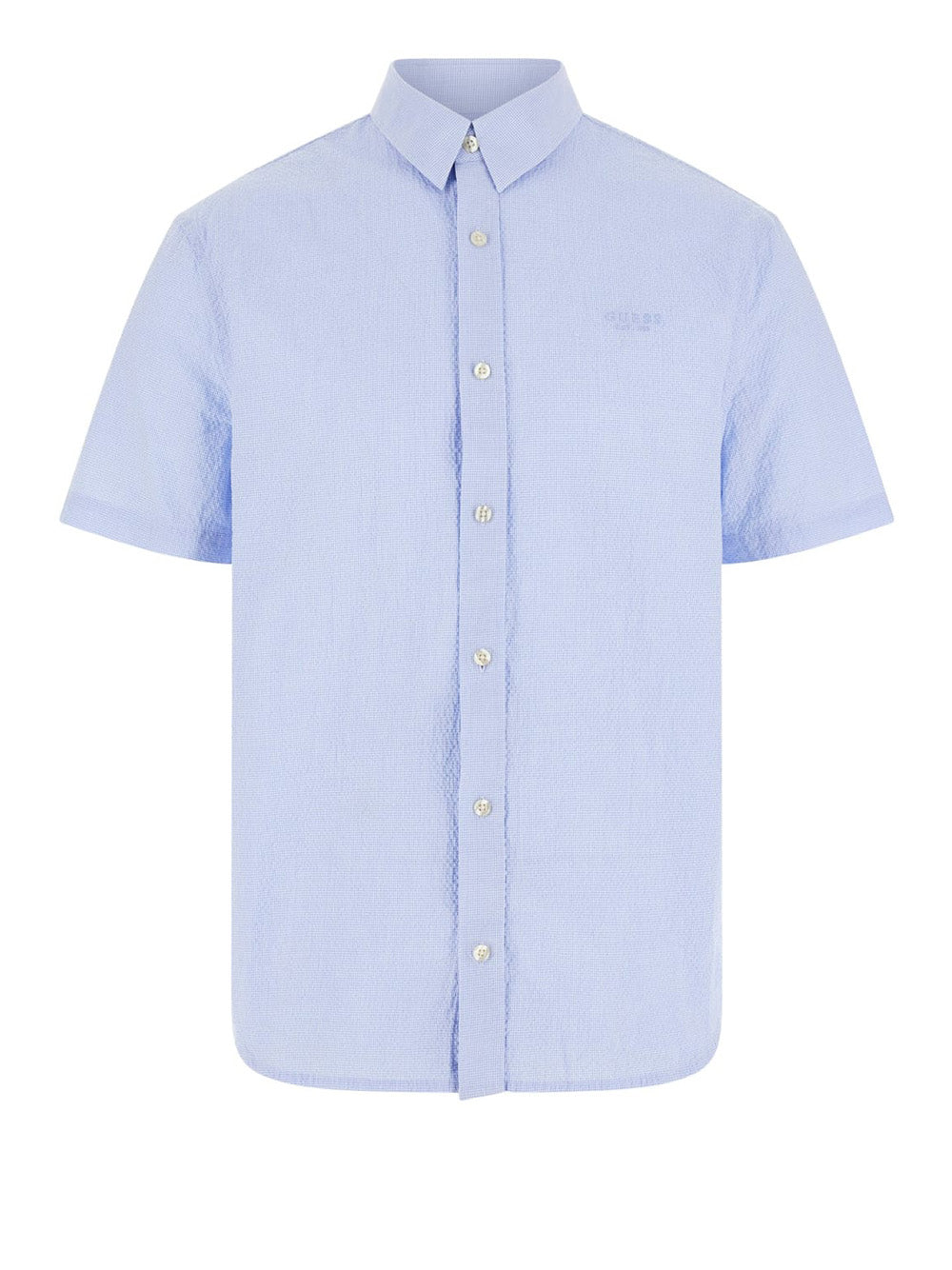 Guess Camicia Manica Corta Uomo Mod. M5GH35 WH7X1 L00K Celeste