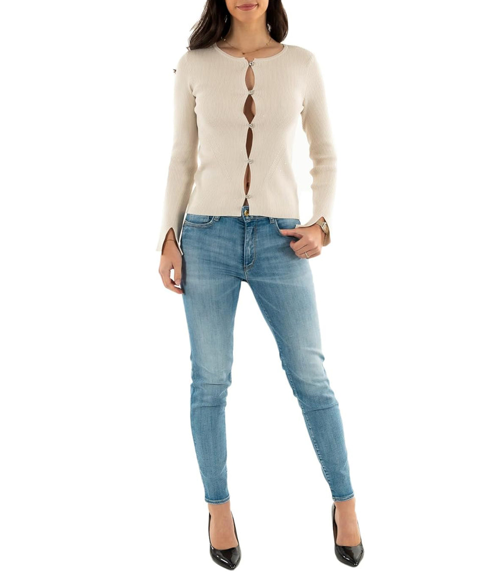 Guess Cardigan Donna Mod. W5RR17 Z34O0 G9L9 Panna