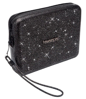 Havaianas Borsa Donna Mod. BEACH NECESSAIRE GLITTER 4147274 0090 Nero