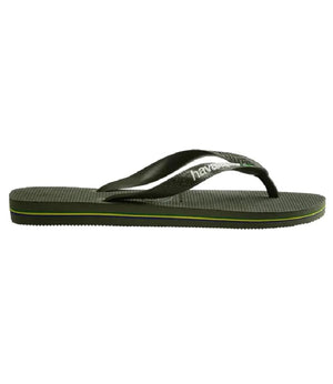 Havaianas Infradito UNISEX Mod. BRASIL LOGO GREEN 4123206 M19 OLIVA