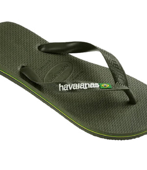 Havaianas Infradito UNISEX Mod. BRASIL LOGO GREEN 4123206 M19 OLIVA
