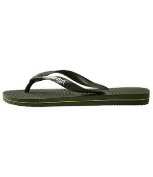 Havaianas Infradito UNISEX Mod. BRASIL LOGO GREEN 4123206 M19 OLIVA