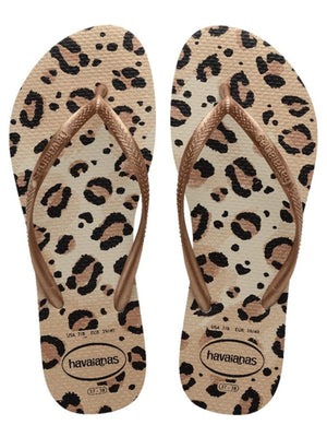 Havaianas Ciabatta Donna Mod. SLIM ANIMALS BEIGE 4103352 6516 Beige