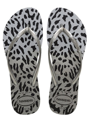 Havaianas Ciabatta Donna Mod. SLIM ANIMALS GREY 4103352 9320 Grigio