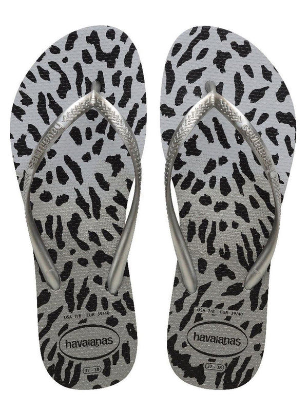 Havaianas Ciabatta Donna Mod. SLIM ANIMALS GREY 4103352 9320 Grigio