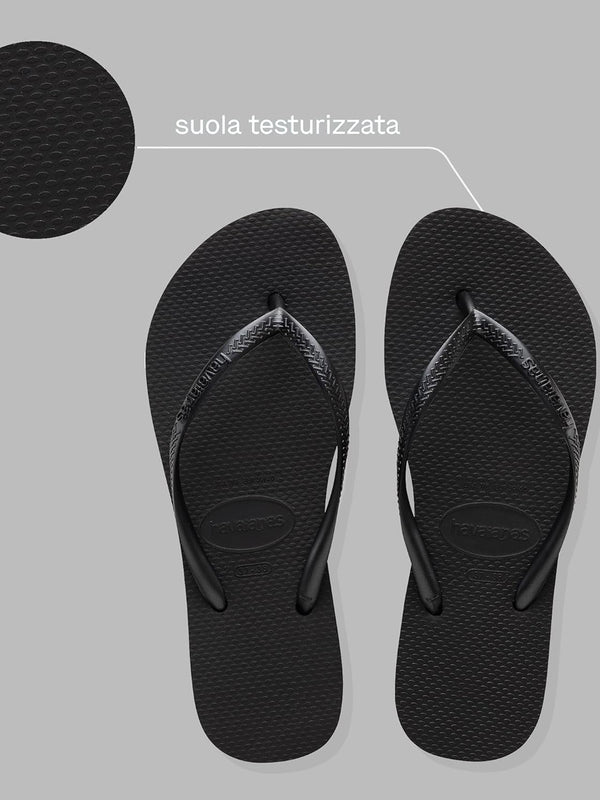 Havaianas Ciabatta Donna Mod. SLIM FLATFORM BLACK 414453 0090 Nero
