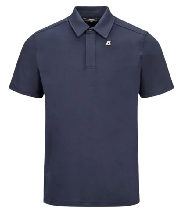 K-Way Polo Manica Corta Vincelle Light Stretch Jersey Uomo Mod. K61419W VINCELLE LIGHT STRETCH JERSEY K89 Blue depth