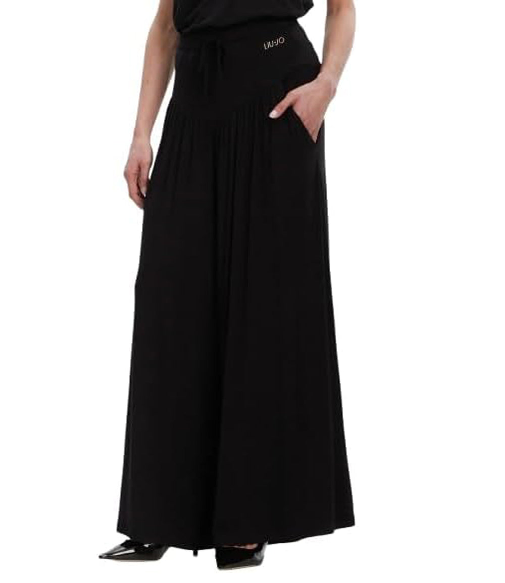 Liu Jo Pantalone Ecs Pant.Jersey Largo Donna Mod. VA5039 JS360 22222 Nero