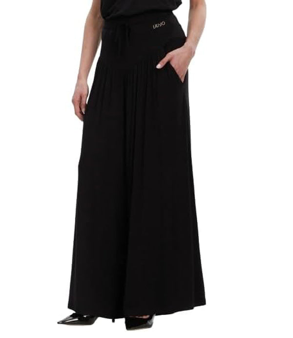 Liu Jo Pantalone Ecs Pant.Jersey Largo Donna Mod. VA5039 JS360 22222 Nero