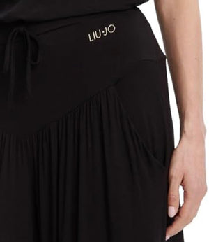 Liu Jo Pantalone Ecs Pant.Jersey Largo Donna Mod. VA5039 JS360 22222 Nero