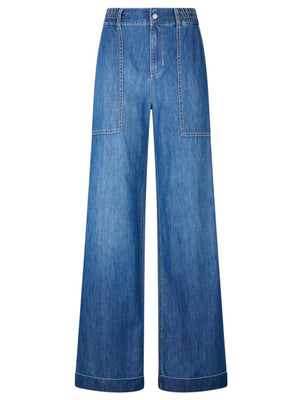 Liu Jo Jeans Authentic Cargo Elastic Reg.W. Donna Mod. UA5235 D0233 78853 Den.Blu Dk.Work Wash