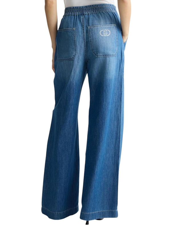 Liu Jo Jeans Authentic Cargo Elastic Reg.W. Donna Mod. UA5235 D0233 78853 Den.Blu Dk.Work Wash