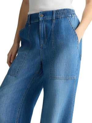 Liu Jo Jeans Authentic Cargo Elastic Reg.W. Donna Mod. UA5235 D0233 78853 Den.Blu Dk.Work Wash