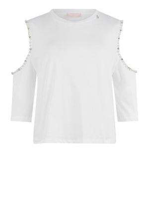 Liu Jo T-shirt Ecs T-Shirt Moda M/L Donna Mod. WA5183 JS923 11110 Bianco