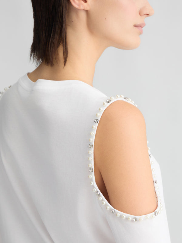 Liu Jo T-shirt Ecs T-Shirt Moda M/L Donna Mod. WA5183 JS923 11110 Bianco