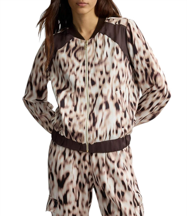 Liu Jo Felpa Zip Ecs Giacca Tess.Navetta Donna Mod. TA5197 TS964 M9064 Natural Beige/Moro