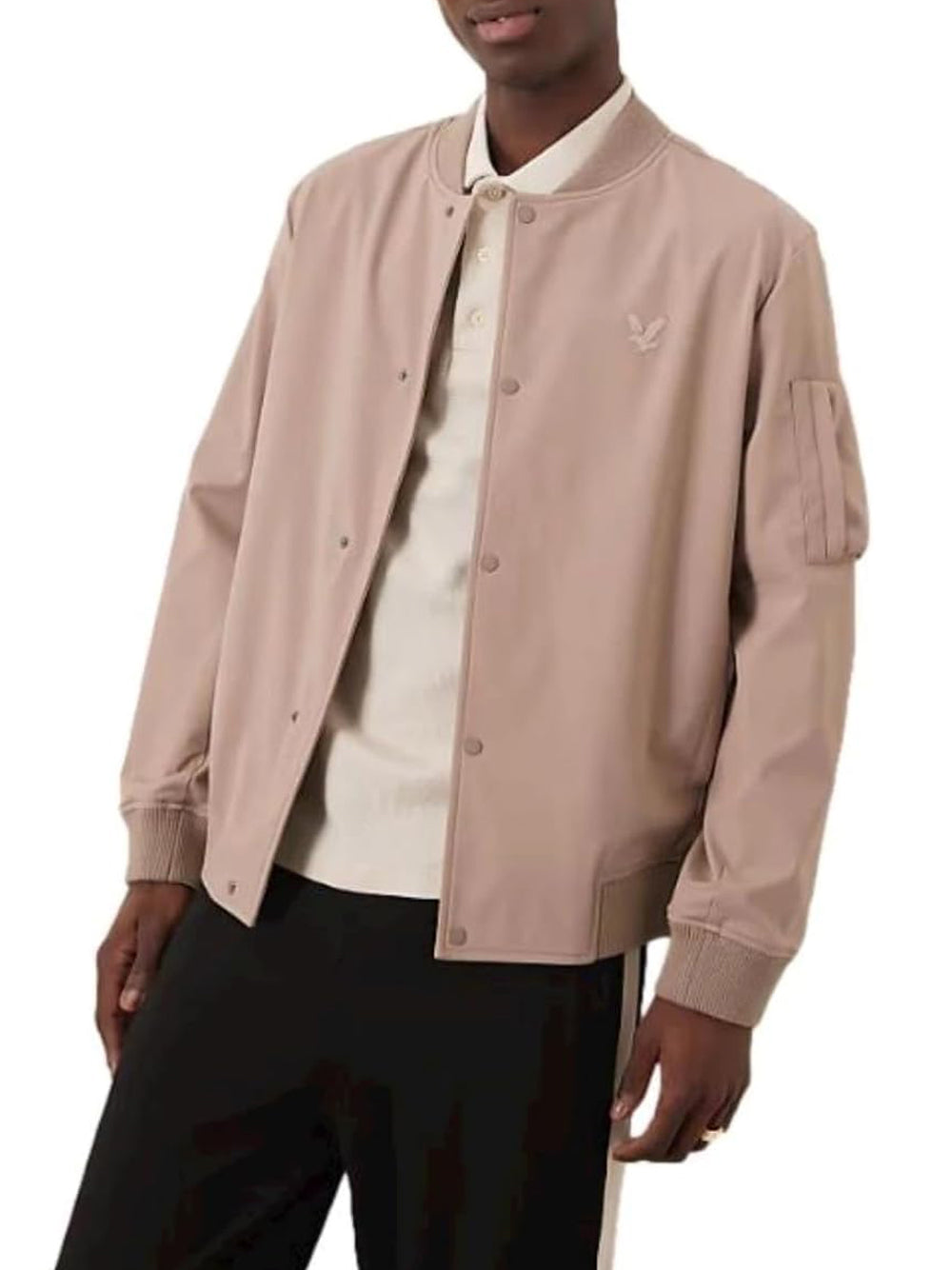Lyle & Scott Giubotto Sofshell Bomber Jacket Uomo Mod. JK2212V X302 Heritage Taupe