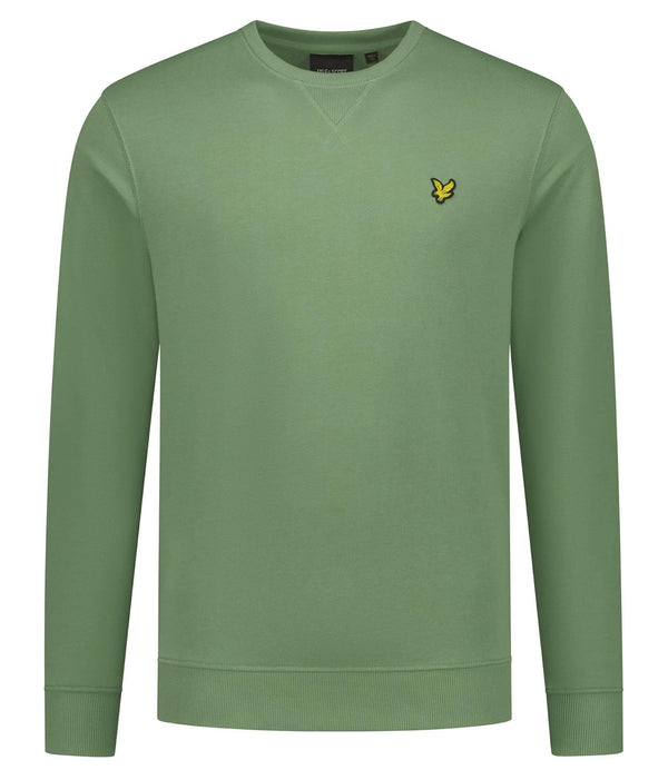 Lyle & Scott Felpa Girocollo Crew Neck Sweatshirt Uomo Mod. ML424VOG X576 Smoke Green