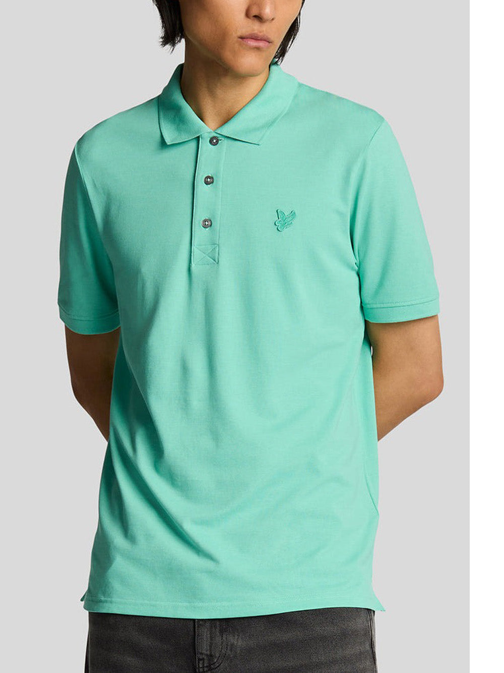 Lyle & Scott Polo Manica Corta Superfine Polo Shirt Uomo Mod. SP2255TON X624 Deep Aqua
