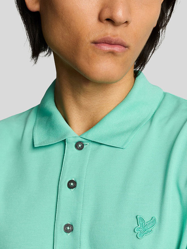 Lyle & Scott Polo Manica Corta Superfine Polo Shirt Uomo Mod. SP2255TON X624 Deep Aqua