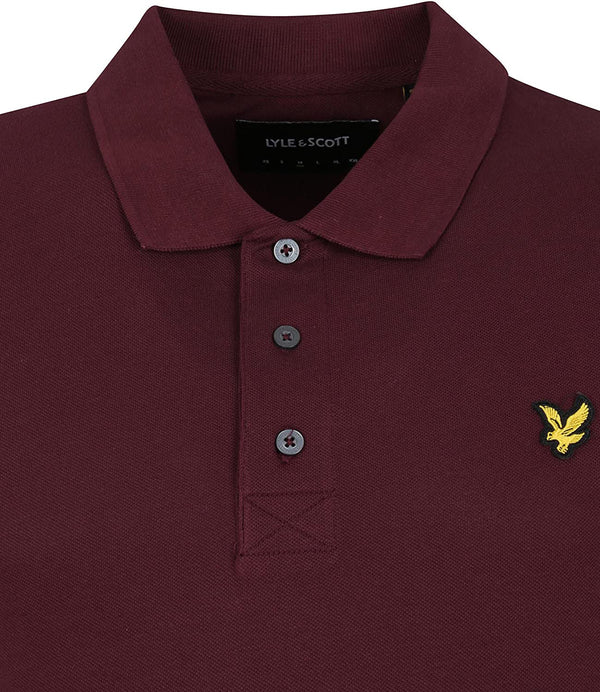 Lyle & Scott Polo Maniche Corte Plain Polo Shirt Uomo Mod. SP400VOG Z562 Burgundy