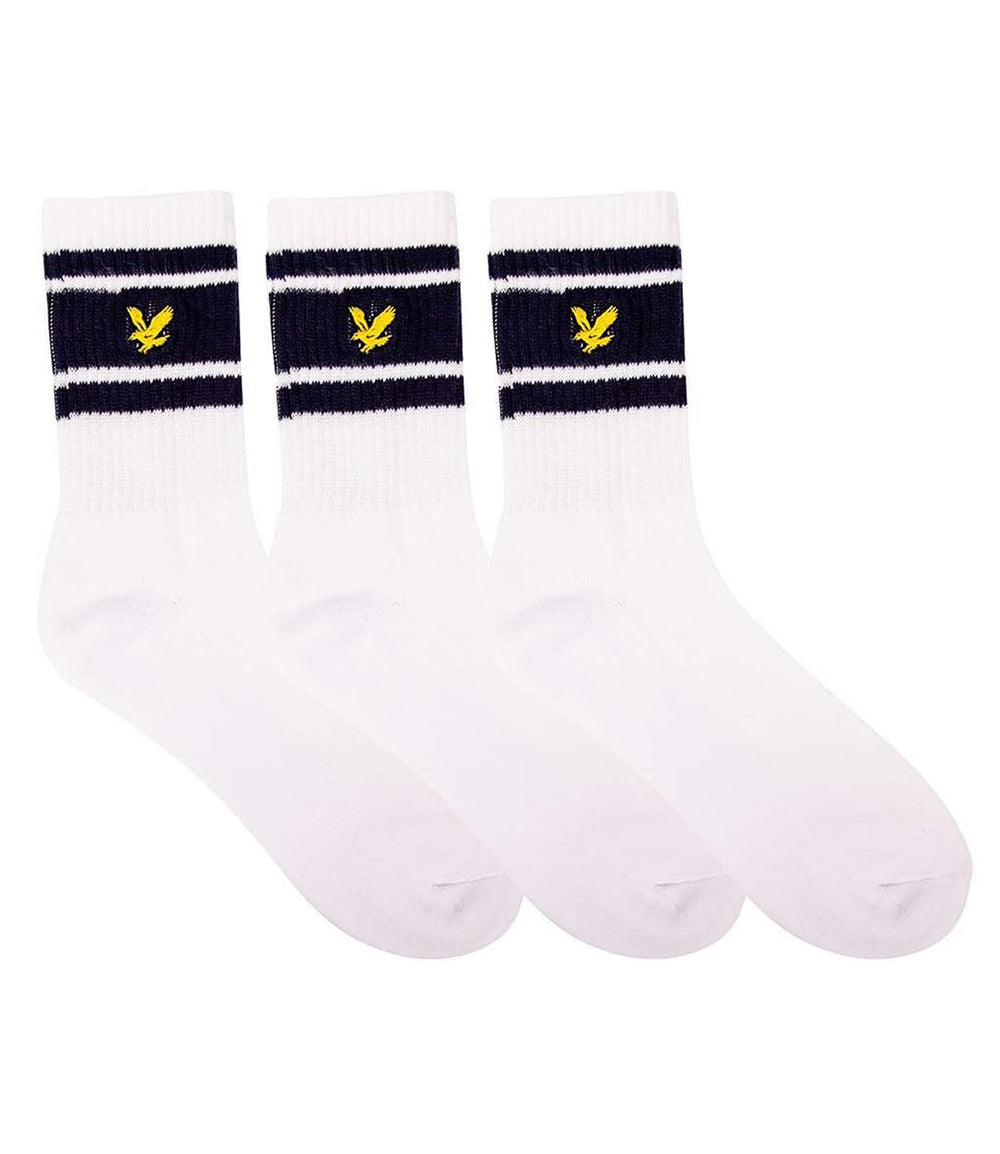 Lyle & Scott Calzini Unisex Mod. SPRTSK504 3PACK 516 White