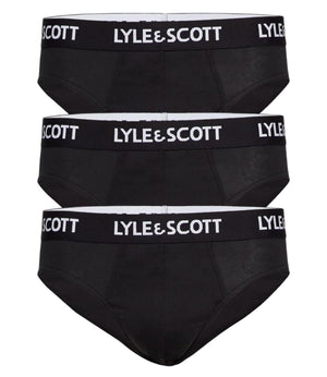 Lyle & Scott Slip Owen Brief Pack Of 3 Uomo Mod. UWBC002 M168 BLACK