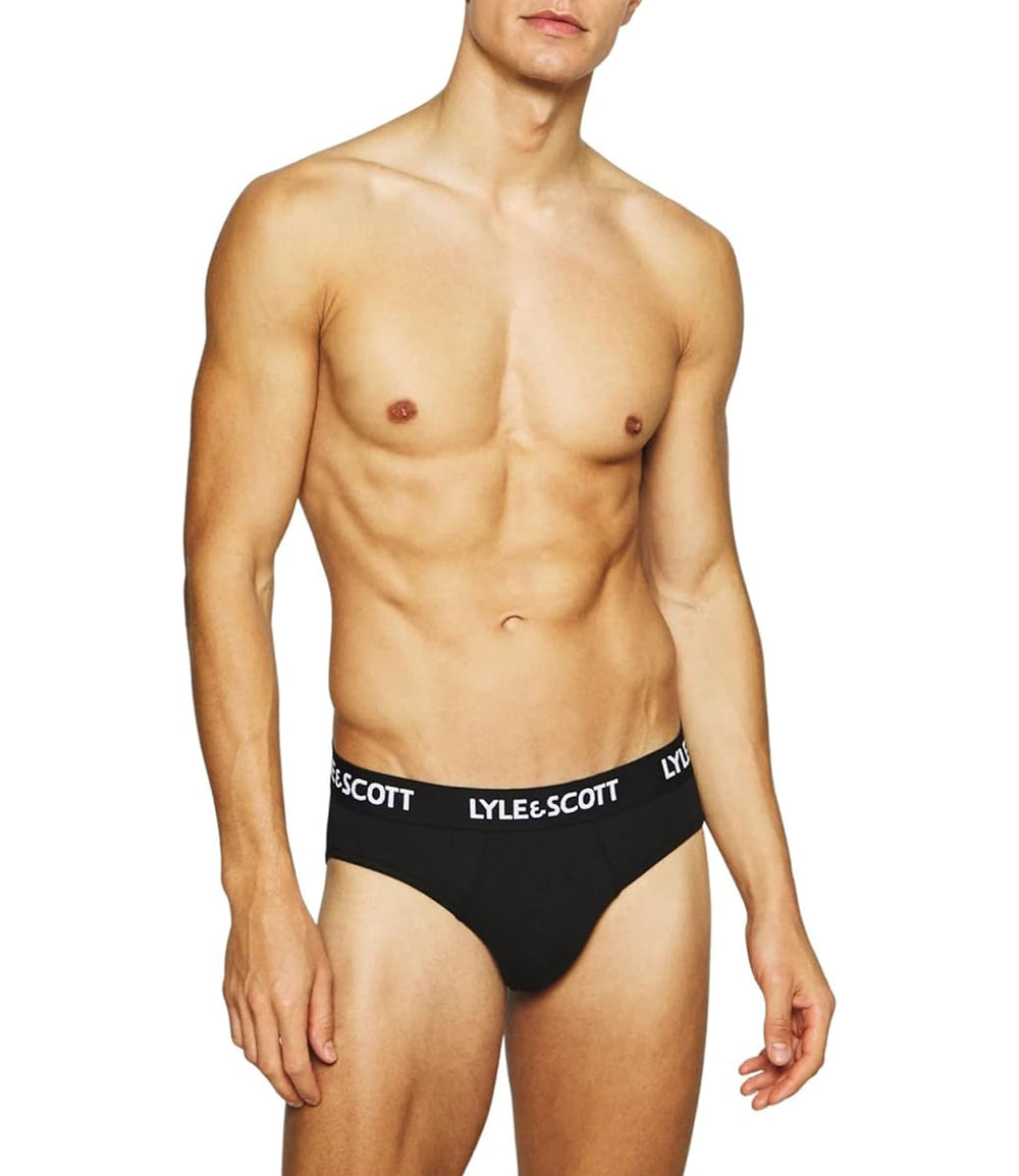 Lyle & Scott Slip Owen Brief Pack Of 3 Uomo Mod. UWBC002 M168 BLACK