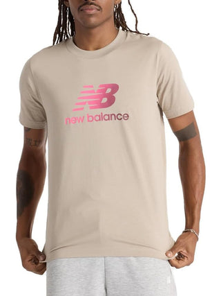 New Balance T-shirt Sport Essentials Gradient Logo T-Shirt - Nb Navy Uomo Mod. MT51503 ADS Arid Stone