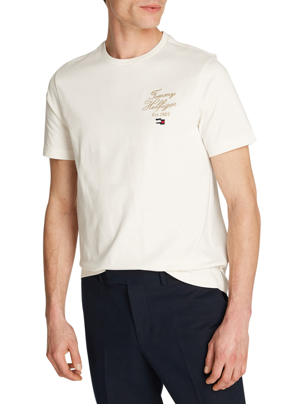 Tommy Hilfiger T-shirt Uomo Mod. MW0MW38334 ZOO WHITE