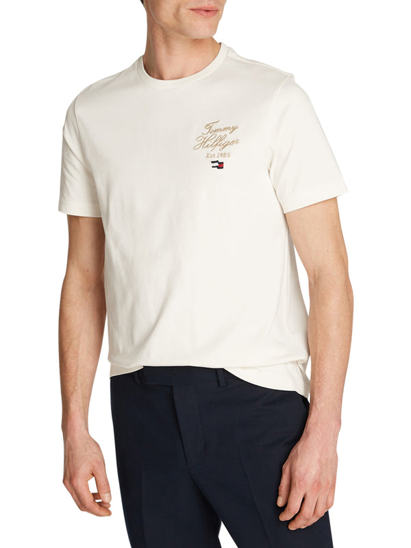 Tommy Hilfiger T-shirt Uomo Mod. MW0MW38334 ZOO WHITE